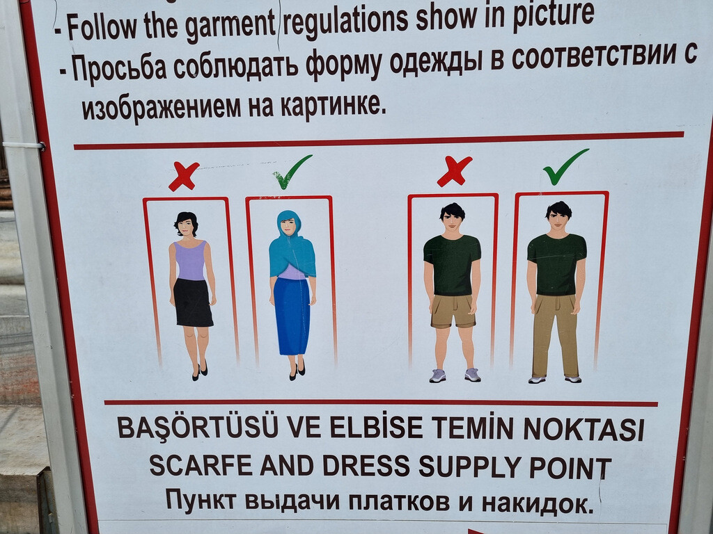 Dress Code for the Blue Mosque in Istanbul