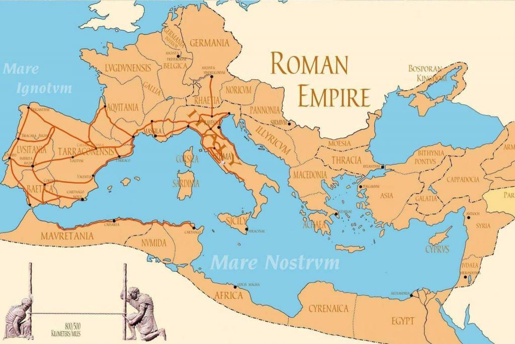 Roman Empire Map at Its Peak