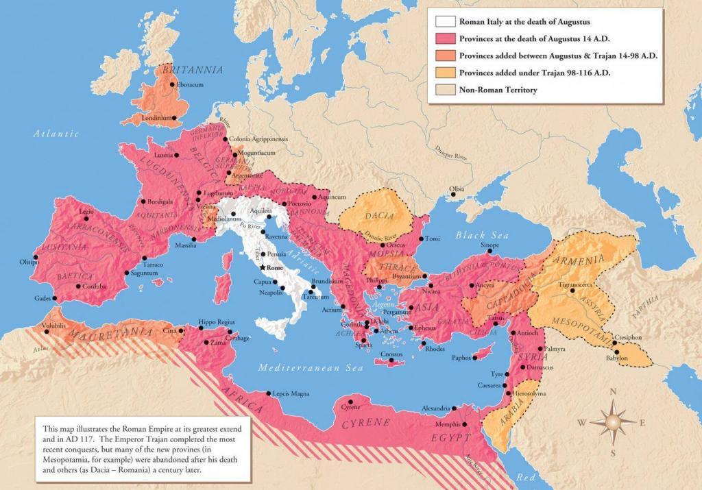 Roman Empire Map under Augustus