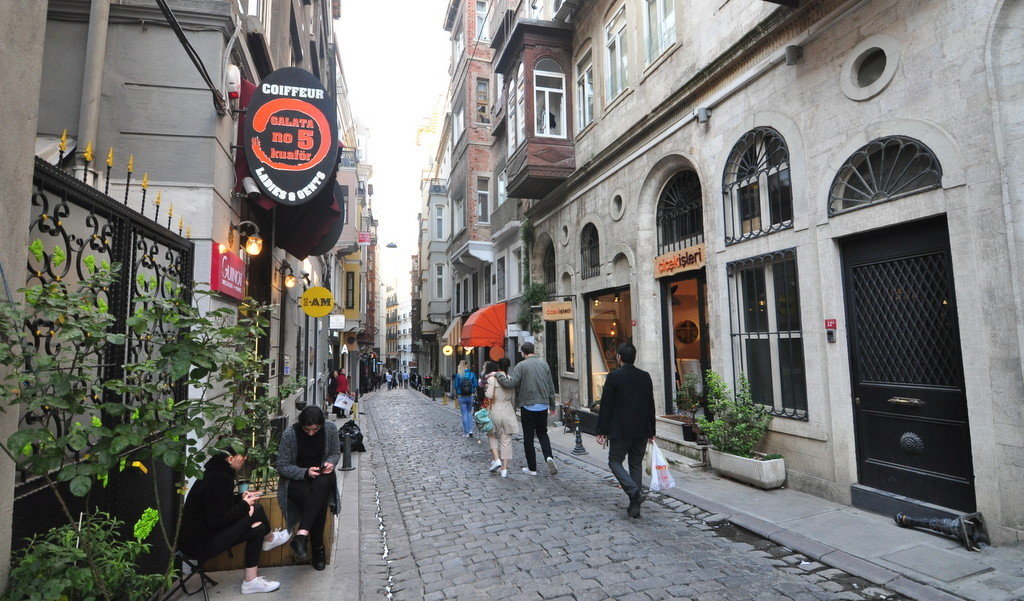 Shopping Street near Galata Tower