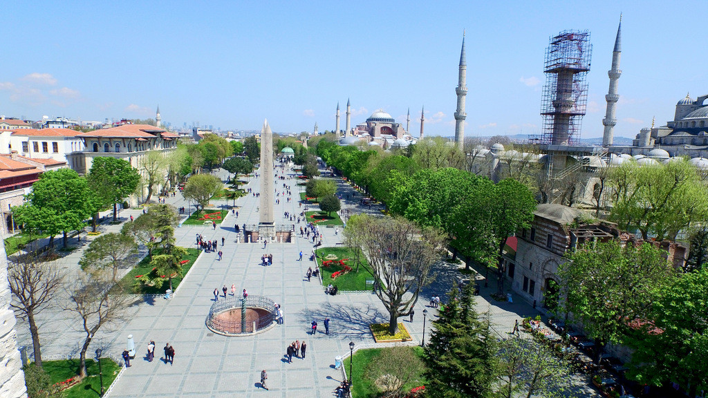 Sultanahmet Square in Istanbul Turkey