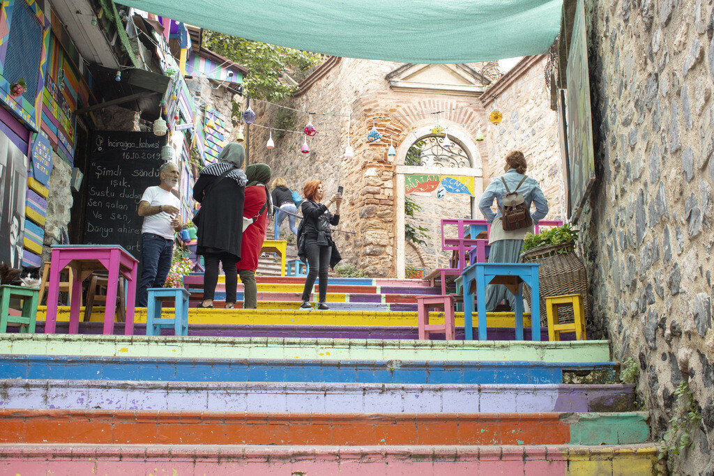 Colorful Stairs in Fener Balat walking tour