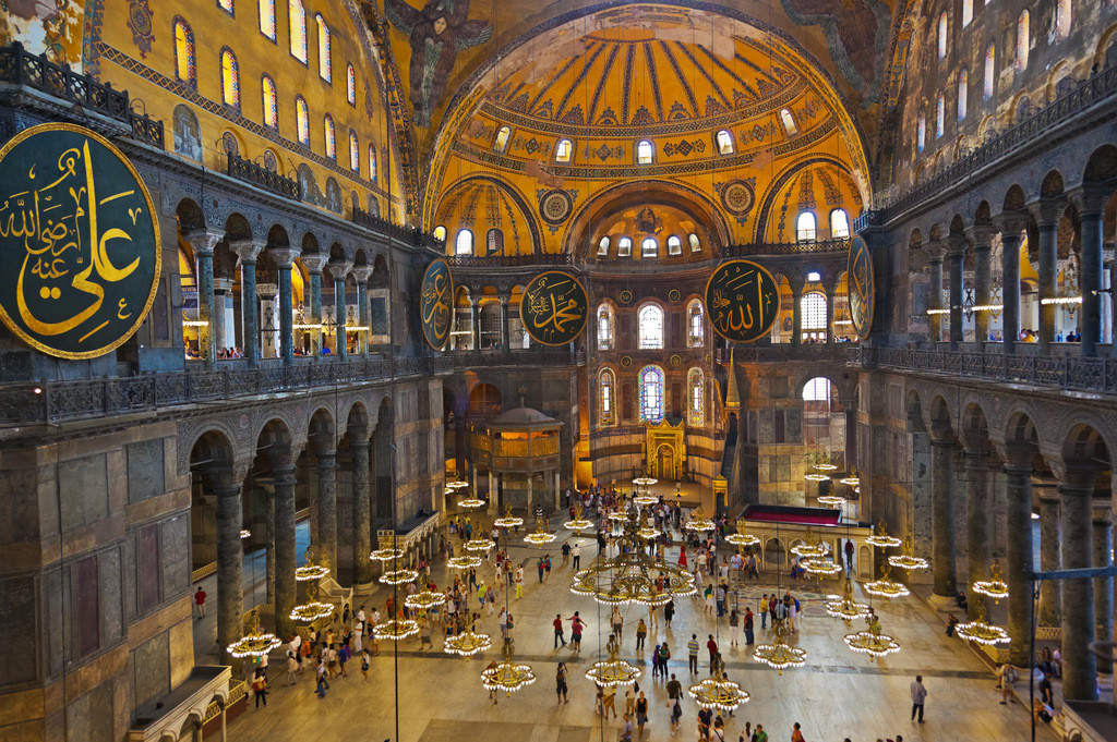 Interior of Hagia Sophia 