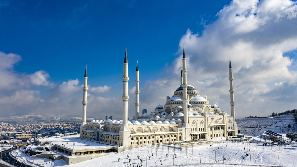Camlica Mosque is located on the Asian Side of Istanbul